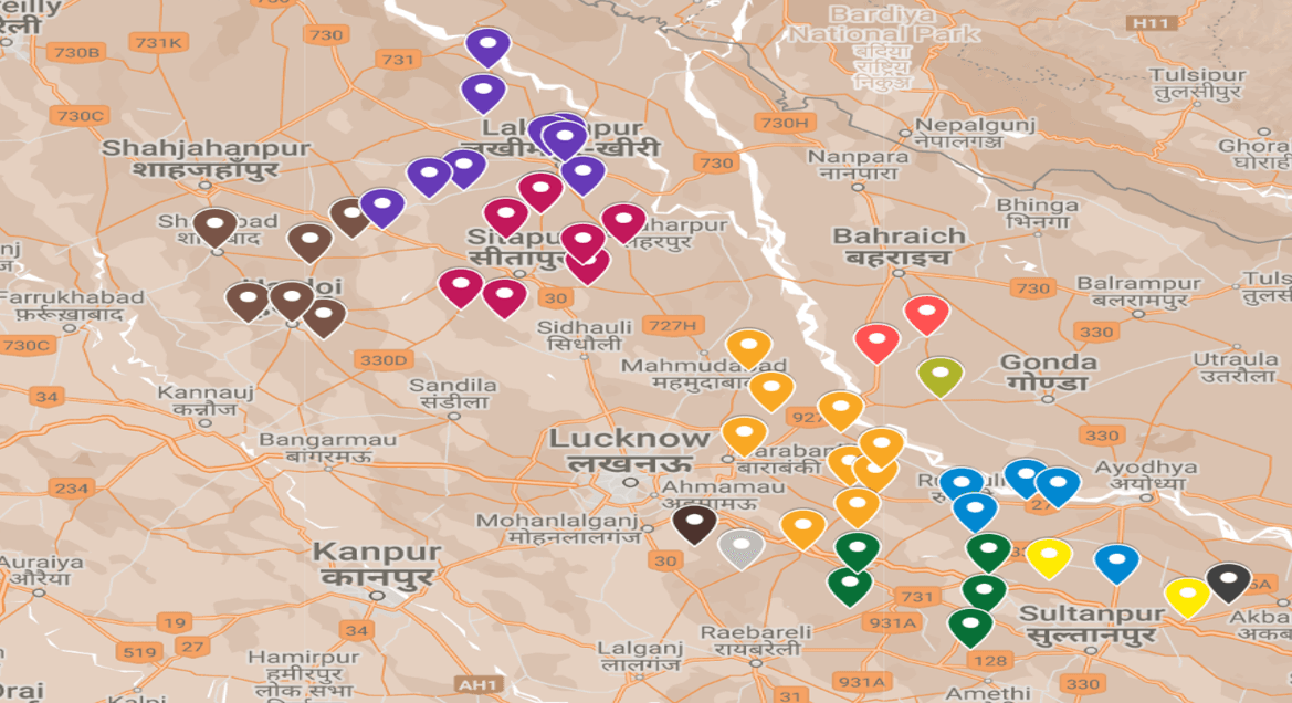 Map of India showing AgriSmart's reach